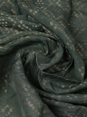 Embroidered Chanderi Pink Unstitched Suit With Pant & Dupatta