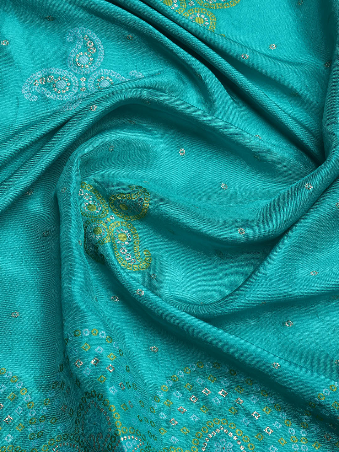 Embroidered Chanderi Unstitched Suit With Dupatta