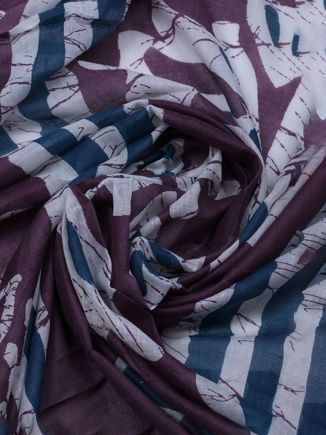 Printed Cotton Blend Unstitched Suit With Dupatta