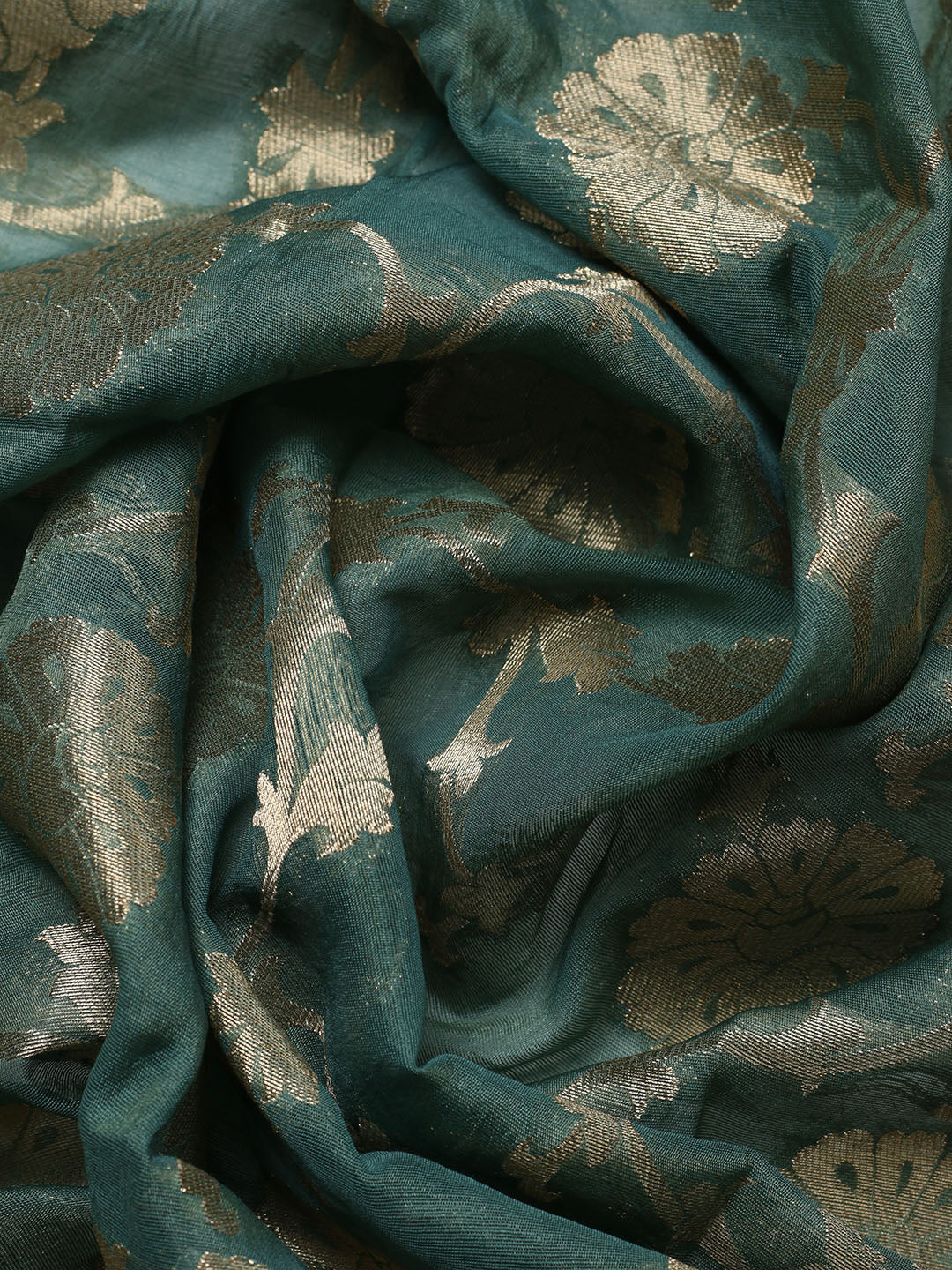 Embroidered Organza Unstitched Suit With Pant &amp; Dupatta