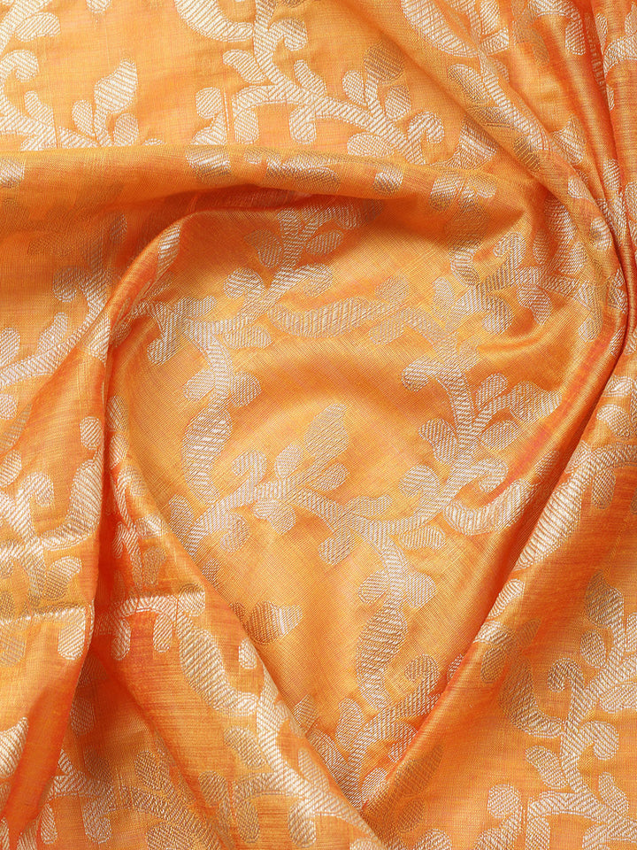 Banarasi Chanderi Unstitched Suit With Pant &amp; Dupatta