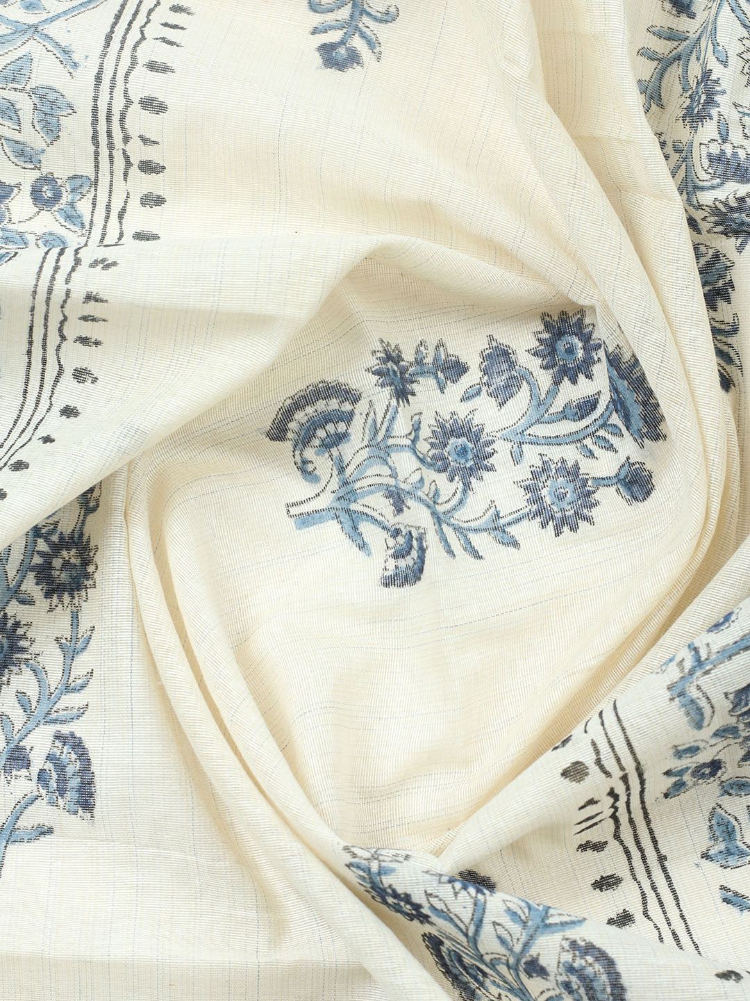 Printed Cotton Blend Unstitched Suit With Pant &amp; Dupatta