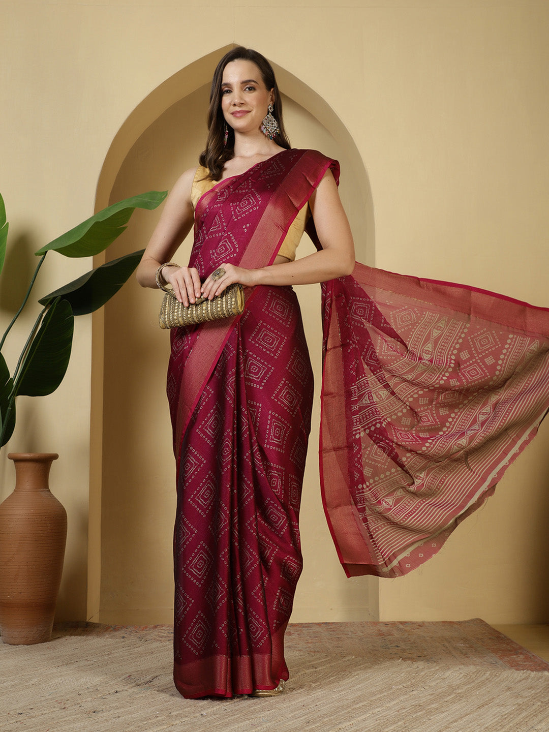 Digital Printed Chiffon Saree