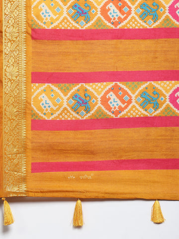 Patola Printed Tussar Woven Saree