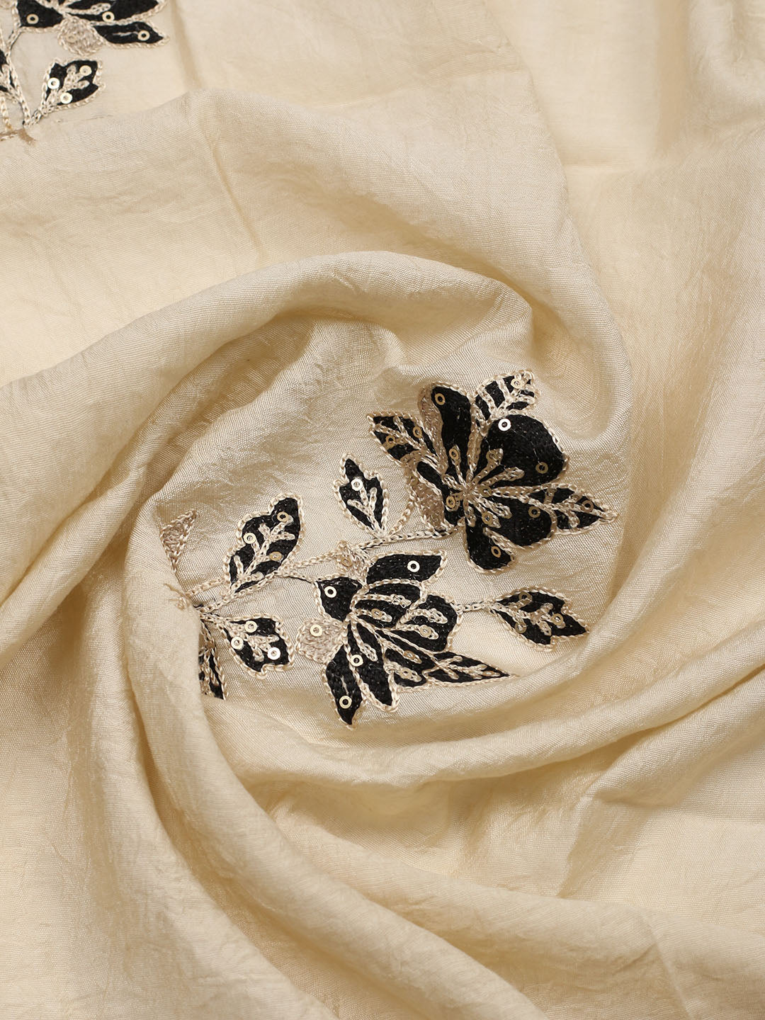 Embroidered Cotton Blend Unstitched Suit With Pant &amp; Dupatta