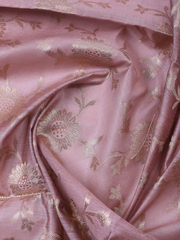 Woven Design Chanderi Unstitched Suit With Pant &amp; Dupatta