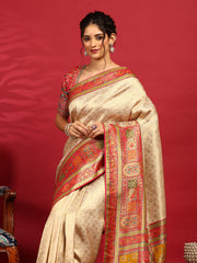 Embroidered Dola Silk Saree