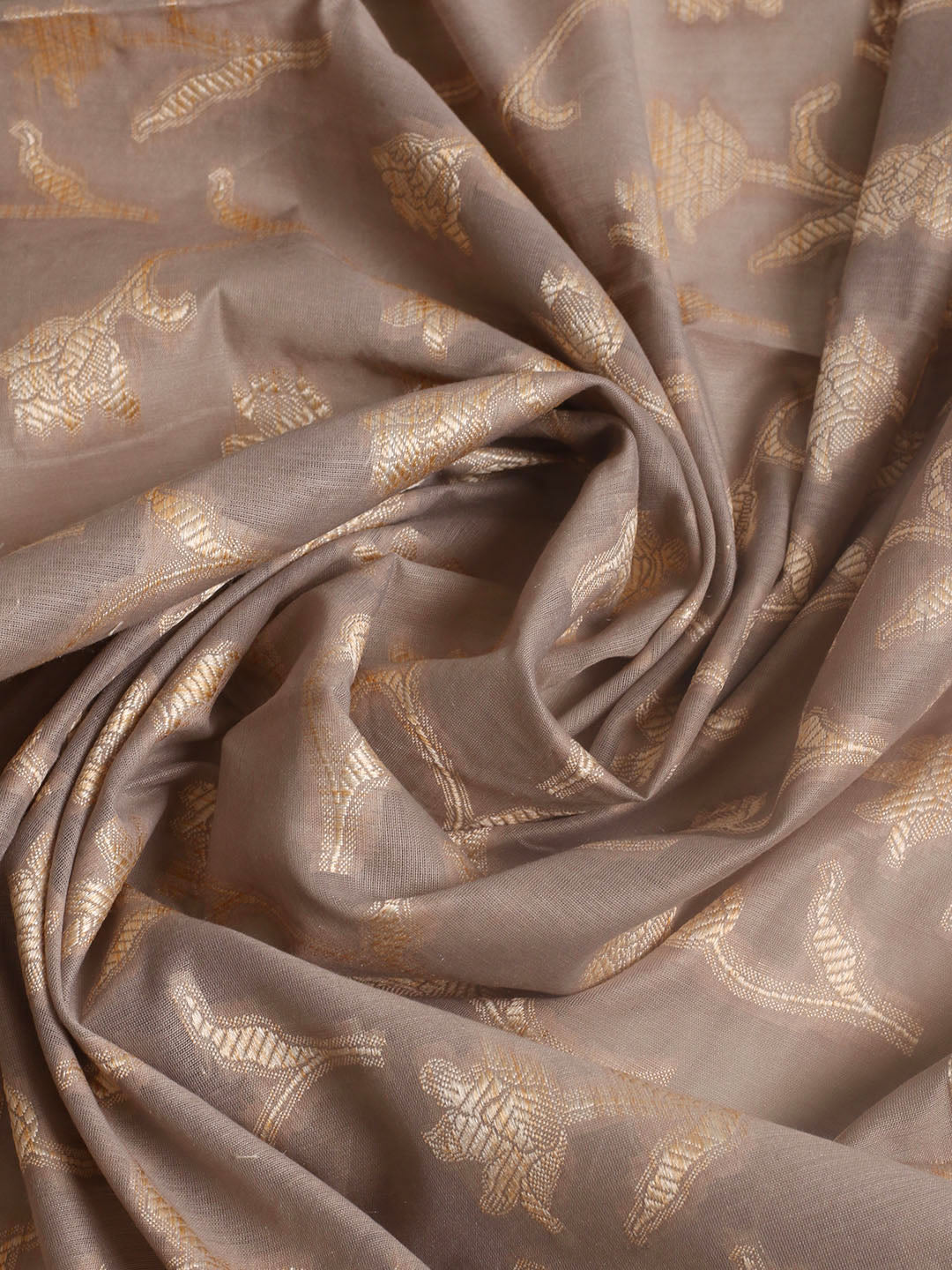 Woven Design Chanderi Unstitched Suit With Pant &amp; Dupatta