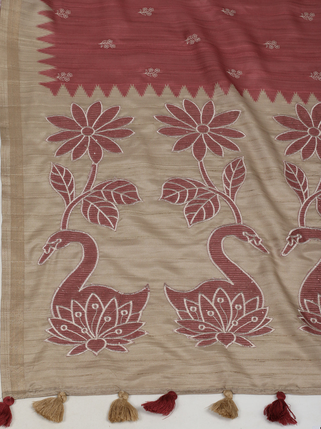 Printed &amp; Embroidered Booti Art Silk Saree
