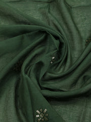 Embroidered Cotton Unstitched Suit With Pant & Dupatta