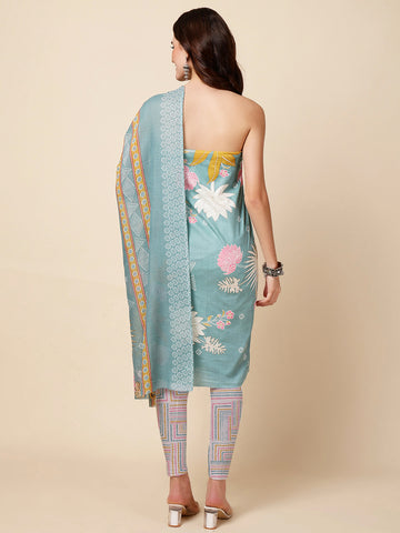 Printed Cotton Unstitched Suit Dupatta