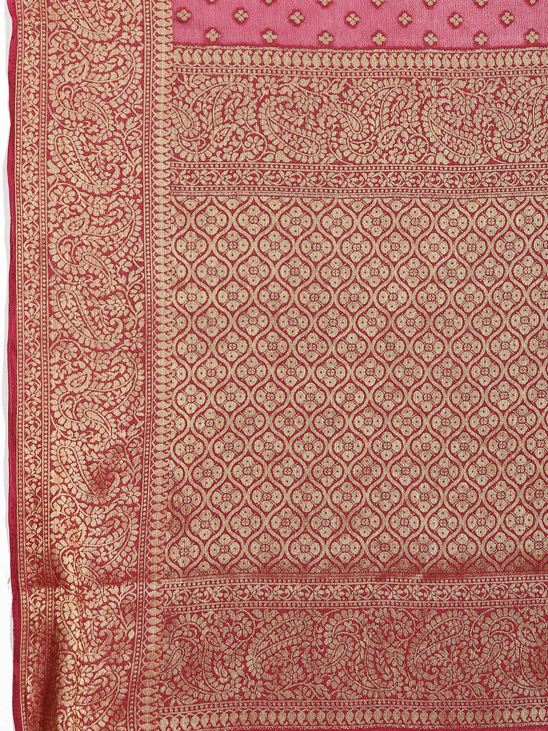 Zari Border Woven Chiffon Saree