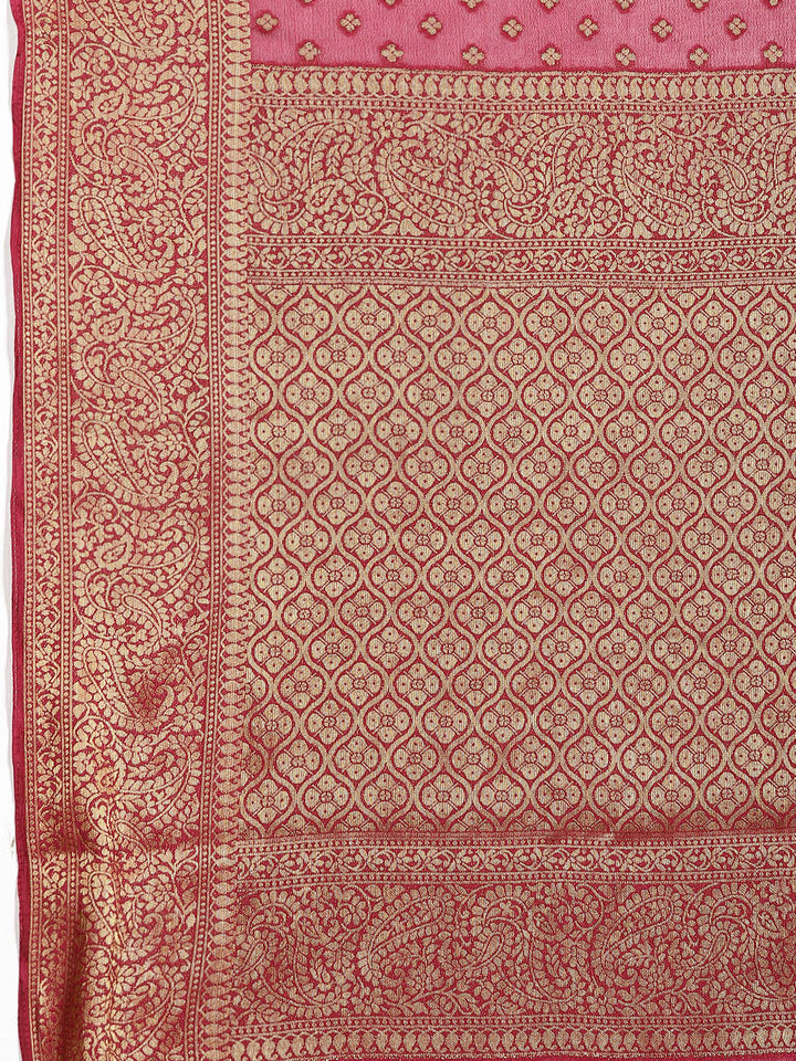 Zari Border Woven Chiffon Saree