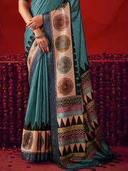 Digital Printed Art Silk Saree