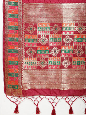 Zari Booti Woven Handloom Saree