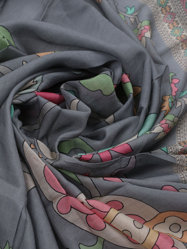 Printed Muslin Unstitched Suit With Dupatta