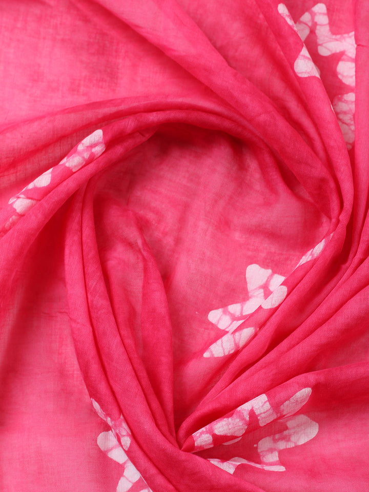 Embroidered Cotton Blend Unstitched Suit With Pant &amp; Dupatta