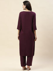 Plain Cotton Kurta With Pants