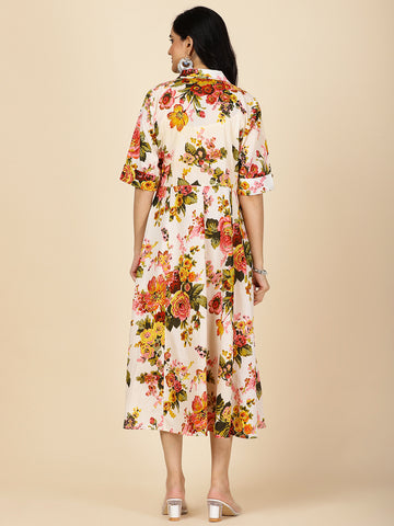 Floral Printed Cotton Dress