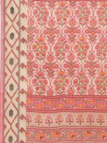 Floral Printed Cotton Saree
