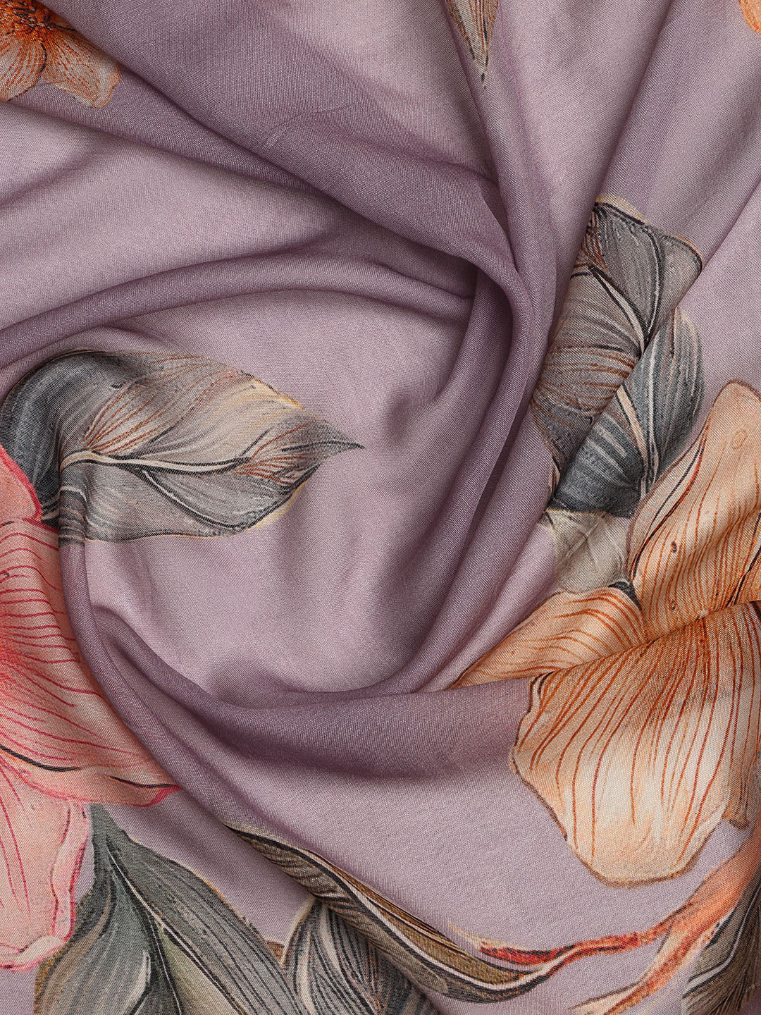 Printed Muslin Unstitched Suit With Dupatta