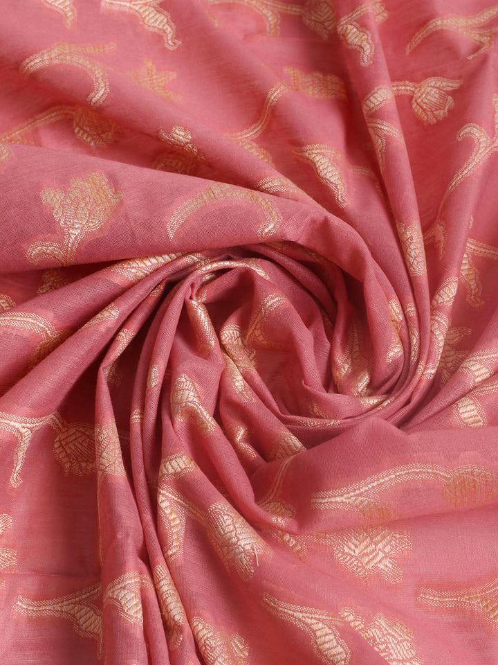 Woven Design Chanderi Unstitched Suit With Pant &amp; Dupatta