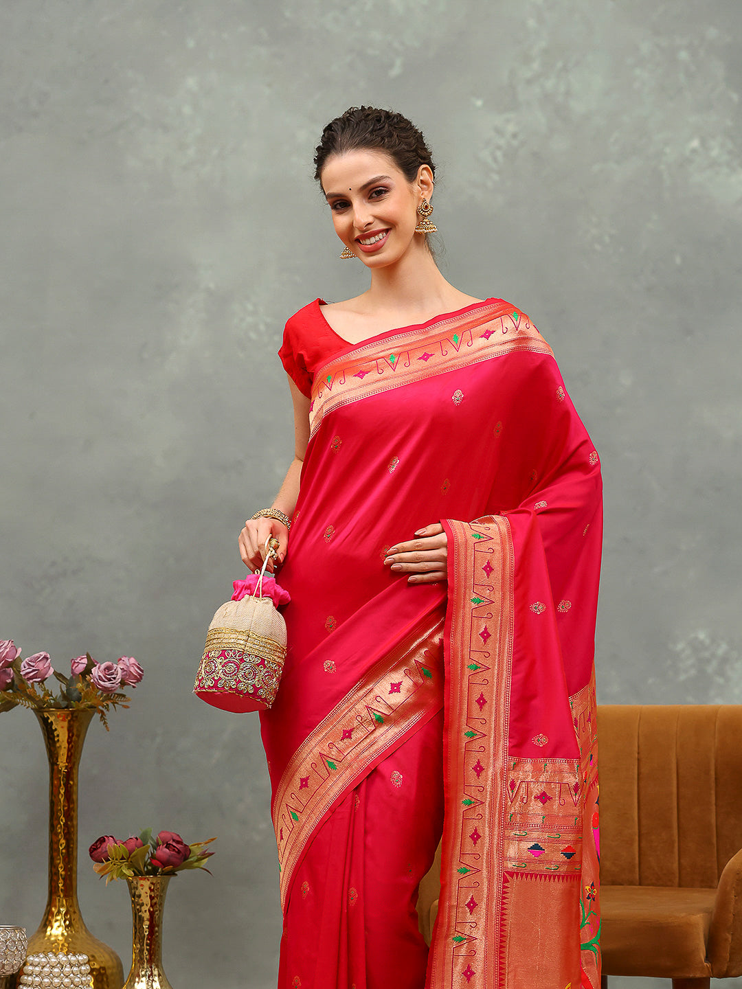 Embroidered Cotton Blend Saree