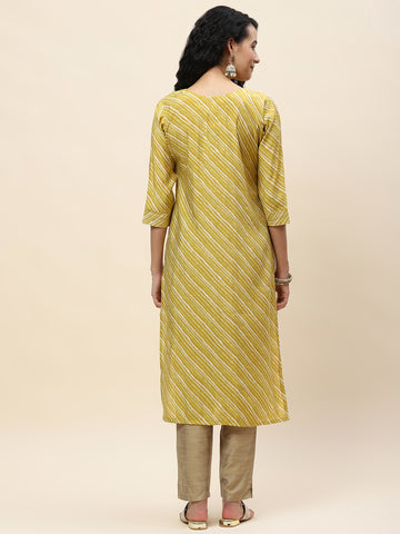 Embroidered Muslin Kurta