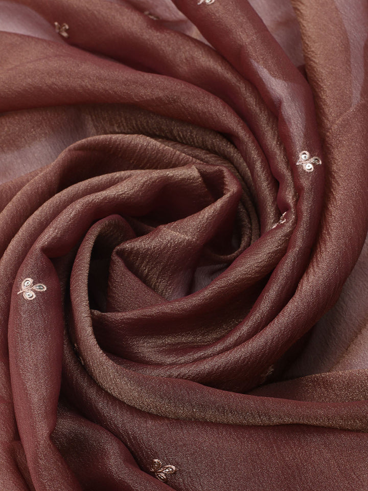 Embroidered Tissue Unstitched Suit With Dupatta