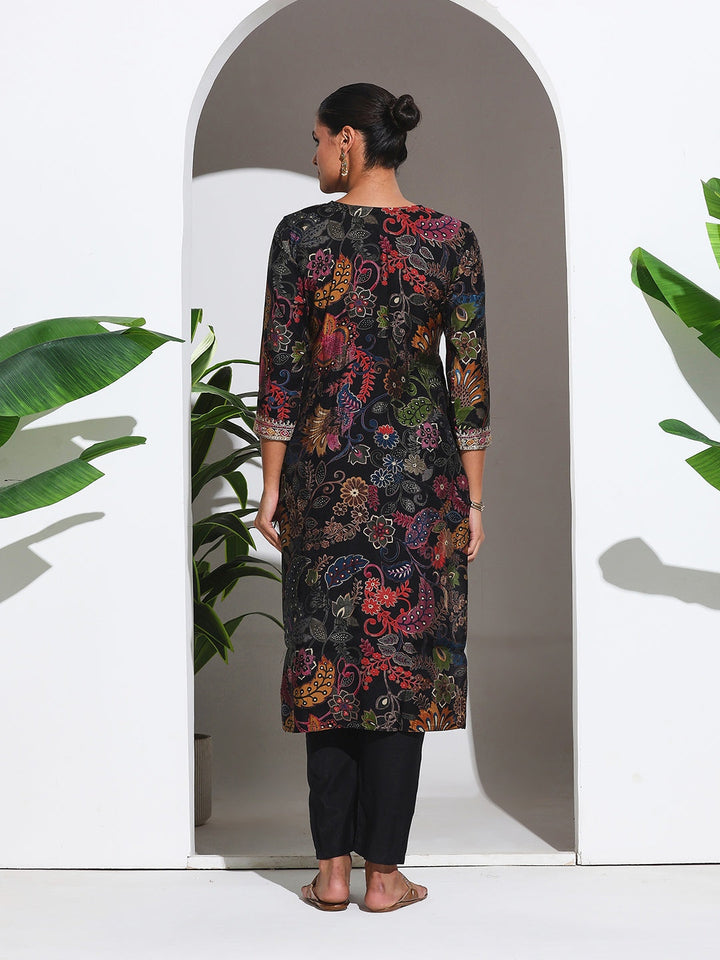 Printed Cotton Blend Kurta With Pant