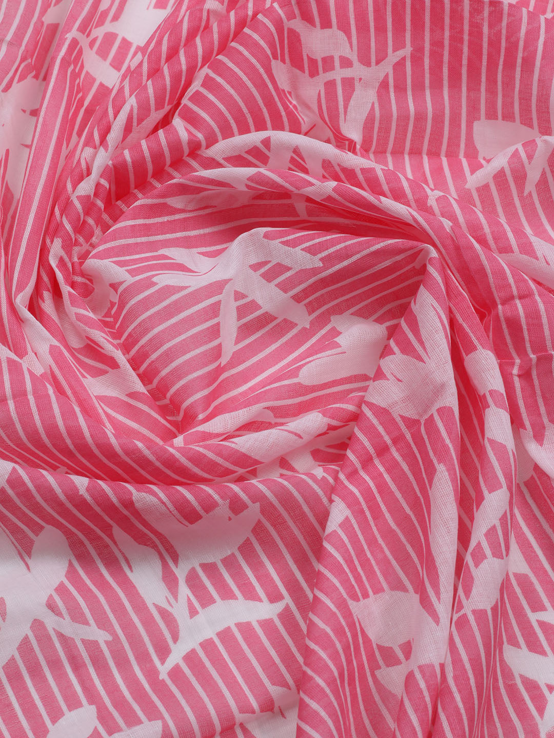 Printed Cotton Blend Unstitched Suit With Dupatta