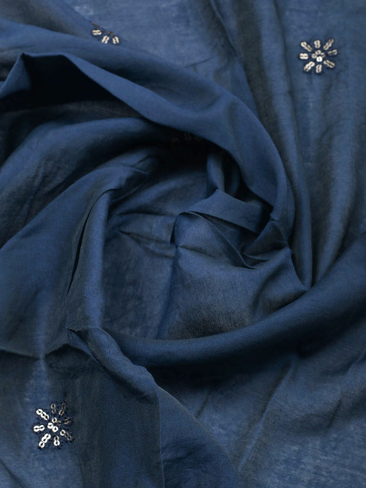 Embroidered Cotton Unstitched Suit With Pant &amp; Dupatta