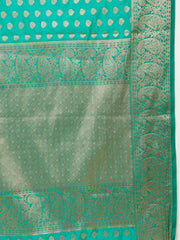 Zari Border Booti Woven Handloom Saree