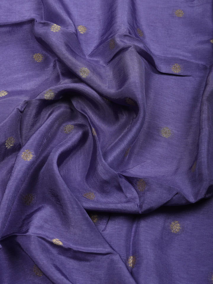 Woven Design Chanderi Unstitched Suit With Pant &amp; Dupatta