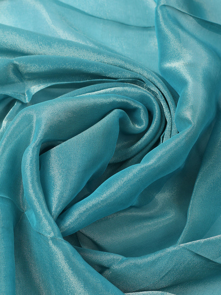 Woven Design Organza Unstitched Suit With Dupatta