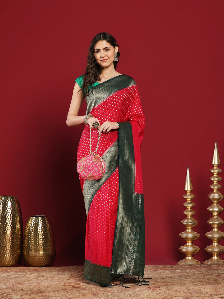 Plain Crepe Saree
