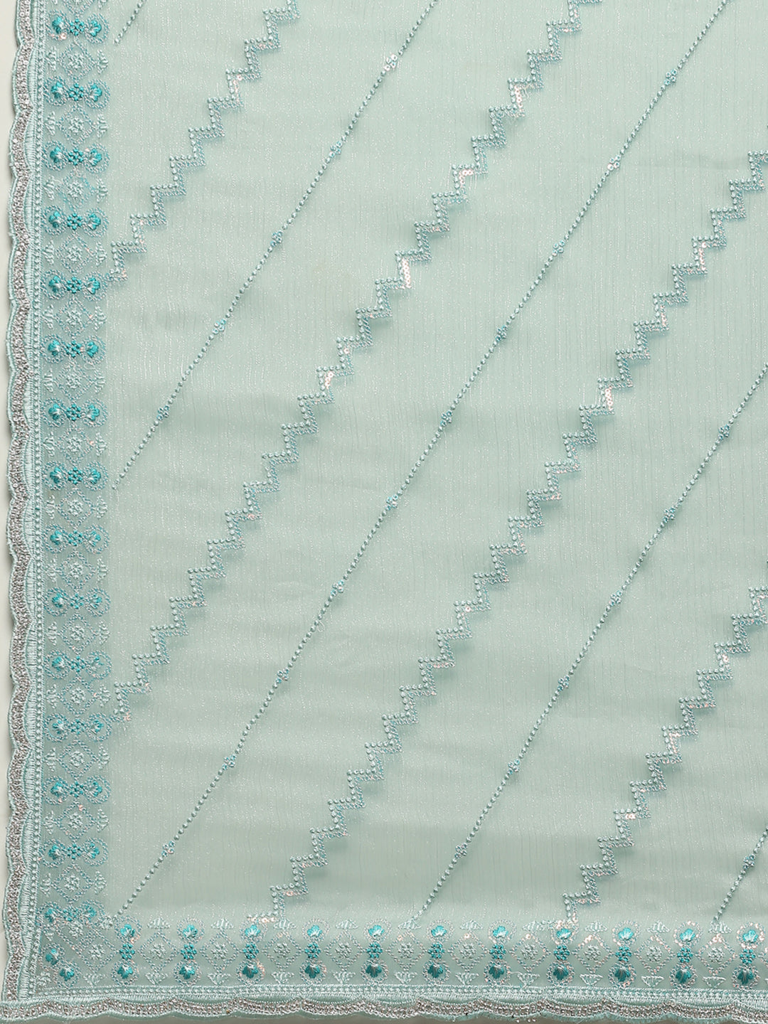 Stone Work Art Chiffon Saree
