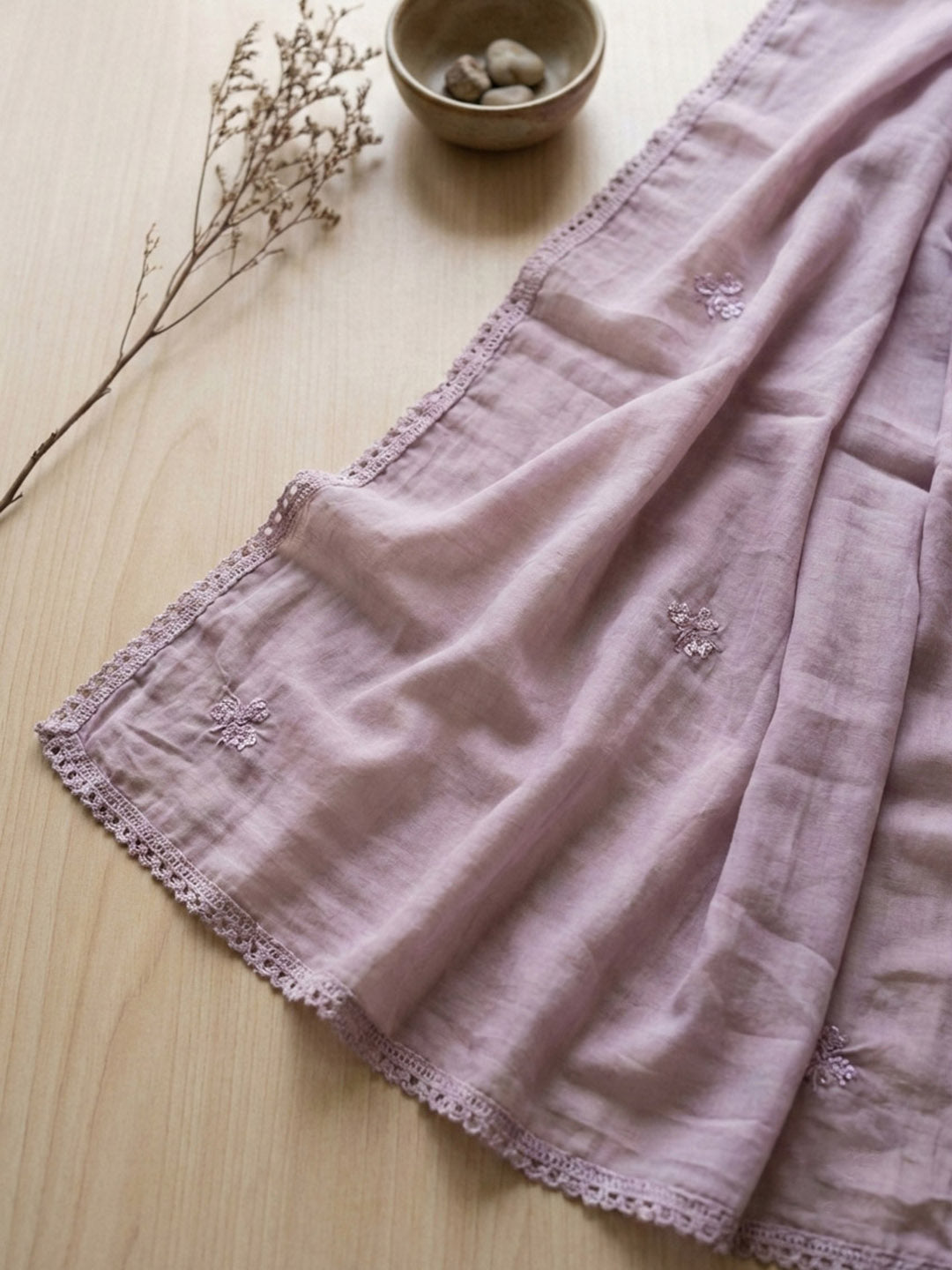 Printed Cotton Blend Unstitched Suit With Pant &amp; Dupatta