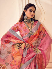 Digital Printed Cotton Saree