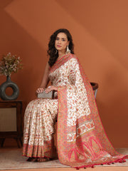 Woven Design Satin Saree