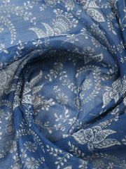 Embroidered Cotton Blend Unstitched Suit With Pant & Dupatta