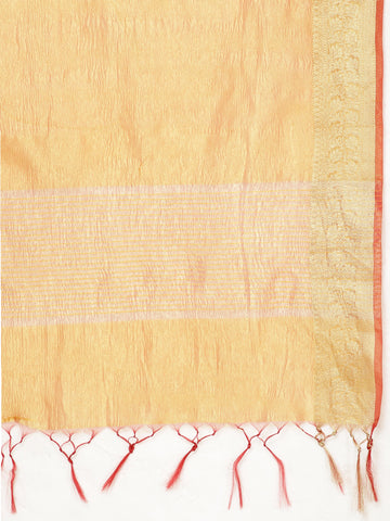 Plain Zari Border Woven Cotton Saree