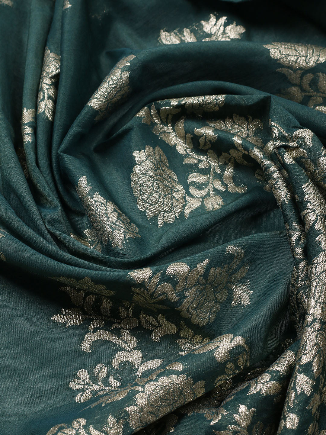 Neck Embroidered Cotton Blend Unstitched Suit With Dupatta