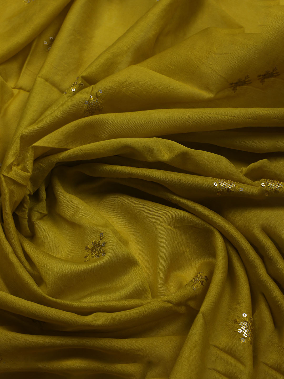 Embroidered Chanderi Unstitched Suit With Dupatta