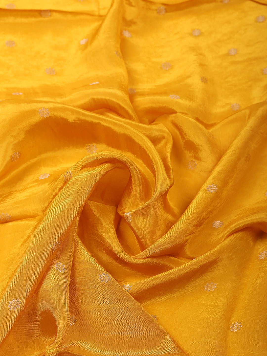 Embroidered Chanderi Unstitched Suit With Pant &amp; Dupatta