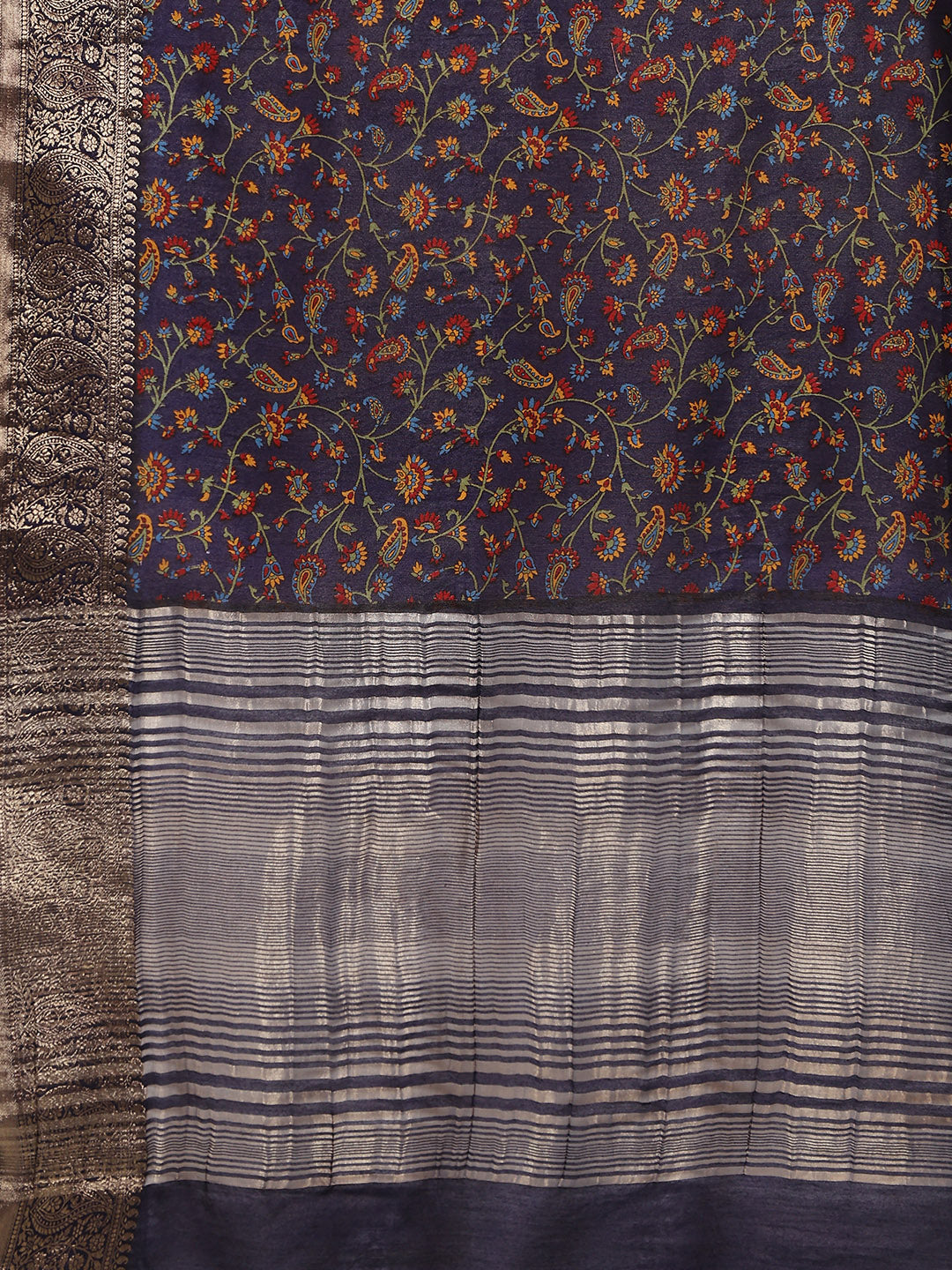 Digital Printed Cotton Blend Woven Saree