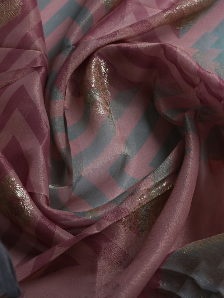 Embroidered Tissue Unstitched Suit With Dupatta