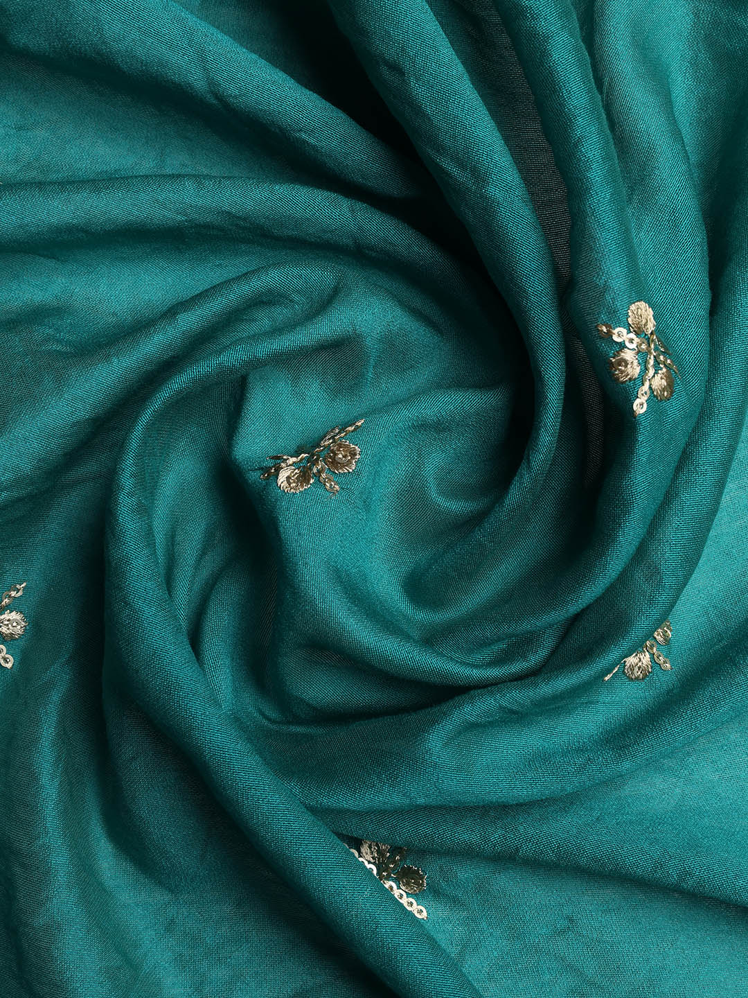 Neck Embroidered Cotton Blend Unstitched Suit With Dupatta