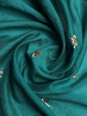 Neck Embroidered Cotton Blend Unstitched Suit With Dupatta