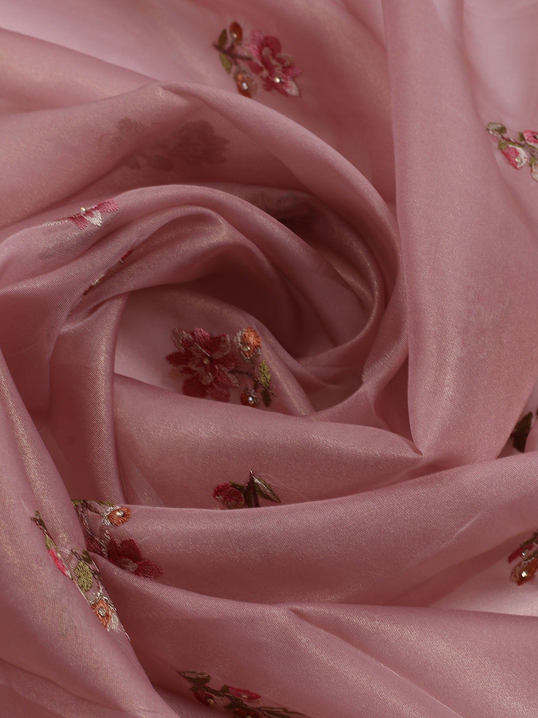 Embroidered Organza Unstitched Suit With Dupatta